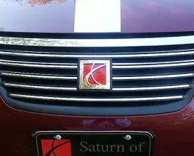 Quality Automotive Accessories 8-Piece Stainless Steel Front Grille Accent Trim Saturn Ion 4-Door Sedan 2005-2007