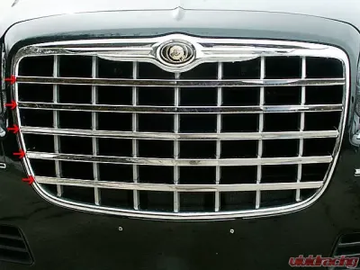 Quality Automotive Accessories 5-Piece Stainless Steel Front Grille Accent Trim Chrysler 300 4-Door Sedan 2005-2005 - SG45760
