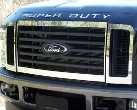 Quality Automotive Accessories 6-Piece Stainless Steel Front Grille Accent Trim Ford F-250 & F-350 Super Duty 2-Door 4-Door 2008-2008