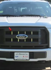 Quality Automotive Accessories 8-Piece Stainless Steel Front Grille Accent Trim Ford F-150 2-Door 4-Door 2015-2016                                     - SG55308 - Image 8
