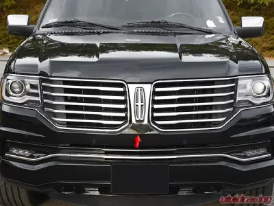 Quality Automotive Accessories 1-Piece Stainless Steel Front Grille Accent Trim Lincoln Navigator 4-Door SUV 2015-2017 - SG55655