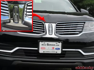 Quality Automotive Accessories 1-Piece Stainless Steel Front Grille Accent Trim Lincoln MKX 4-Door SUV 2016-2018 - SG56660