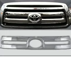 Quality Automotive Accessories 1-Piece Chrome Plated ABS plastic Grill Overlay Toyota Tundra 2-Door 4-Door Base SR SR5 2010-2013