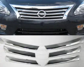 Quality Automotive Accessories 6-Piece Chrome Plated ABS plastic Grill Overlay Nissan Altima 4-Door Sedan 2013-2013