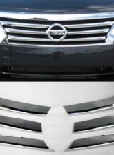 Quality Automotive Accessories 6-Piece Chrome Plated ABS plastic Grill Overlay Nissan Altima 4-Door Sedan 2013-2013                                     - SGC13550 - Image 4