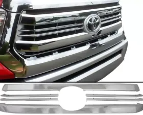Quality Automotive Accessories 6-Piece Chrome Plated ABS plastic Grill Overlay Toyota Tundra 2-Door 4-Door SR SR5 2014-2017