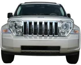 Quality Automotive Accessories 1-Piece Chrome Plated ABS plastic Grill Overlay Jeep Liberty 4-Door SUV SPORT only 2008-2012
