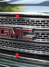 Quality Automotive Accessories 4-Piece Chrome Plated ABS plastic Grill Overlay GMC Sierra 2-Door 4-Door 2014-2015                                     - SGC54281 - Image 3