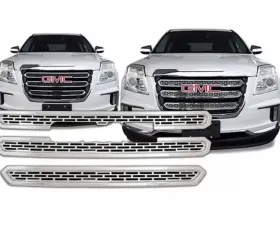 Quality Automotive Accessories 3-Piece Chrome Plated ABS plastic Grill Overlay GMC Terrain 4-Door SUV 2016-2017