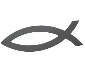 Quality Automotive Accessories 2-Piece Stainless Steel Ichthys Fish Universal Decal Fits ALL