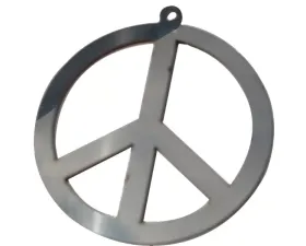 Quality Automotive Accessories 2-Piece Stainless Steel Peace Universal Decal Fits ALL