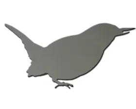 Quality Automotive Accessories 2-Piece Stainless Steel Small Bird Universal Decal Fits ALL
