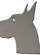 Quality Automotive Accessories 2-Piece Stainless Steel Great Dane Head Universal Decal Fits ALL                                     - SGR11014 - Image 3