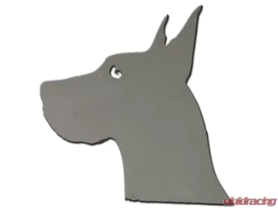Quality Automotive Accessories 2-Piece Stainless Steel Great Dane Head Universal Decal Fits ALL - SGR11014