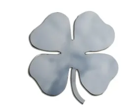 Quality Automotive Accessories 2-Piece Stainless Steel Four Leaf Clover Universal Decal Fits ALL