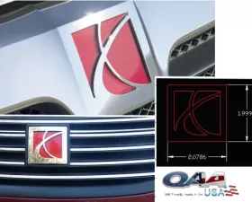 Quality Automotive Accessories 2-Piece Stainless Steel Logo emblem Saturn Ion 4-Door Sedan 2005-2007
