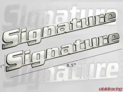 Quality Automotive Accessories 2-Piece Stainless Steel "SIGNATURE" Decal Lincoln MKX 4-Door SUV 2007-2014 - SGR47610