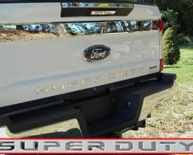 Quality Automotive Accessories 10-Piece Stainless Steel SUPER DUTY Tailgate Letter Insert Ford F-250 & F-350 Super Duty 2-Door 4-Door Regular Cab 8' Bed 2017-2019