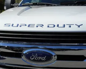 Quality Automotive Accessories 10-Piece Stainless Steel SUPER DUTY Hood Letter Insert Ford F-250 & F-350 Super Duty 2-Door 4-Door Regular Cab 8' Bed 2017-2022