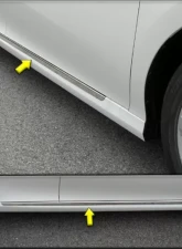 Quality Automotive Accessories 2-Piece Stainless Steel Rocker Panel Trim Lower Kit Toyota Camry 4-Door Sedan 2018-2022                                     - TH18131 - Image 7