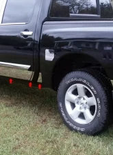 Quality Automotive Accessories 10-Piece Stainless Steel Rocker Panel Trim Upper Kit Nissan Titan 4-Door Crew Cab 2004-2015                                     - TH24520 - Image 5