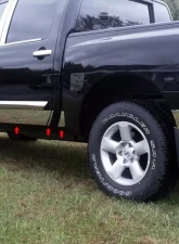 Quality Automotive Accessories 13-Piece Stainless Steel Rocker Panel Trim Upper Kit Nissan Titan 4-Door Crew Cab 2004-2015                                     - TH24521 - Image 5