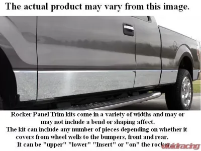 Quality Automotive Accessories 13-Piece Stainless Steel Rocker Panel Trim Lower Kit Nissan Titan 4-Door King Cab 2004-2015 - TH24525