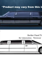 Quality Automotive Accessories 10-Piece Stainless Steel Rocker Panel Trim Full Kit Lincoln Town Car Limousine 40" Stretch 1990-1994                                     - TH30682 - Image 3