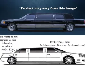 Quality Automotive Accessories 14-Piece Stainless Steel Rocker Panel Trim Full Kit Lincoln Town Car Limousine 70