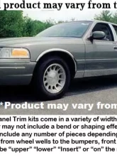 Quality Automotive Accessories 12-Piece Stainless Steel Rocker Panel Trim Upper Kit Ford Crown Victoria 4-Door Sedan 1992-1997                                     - TH32359 - Image 3