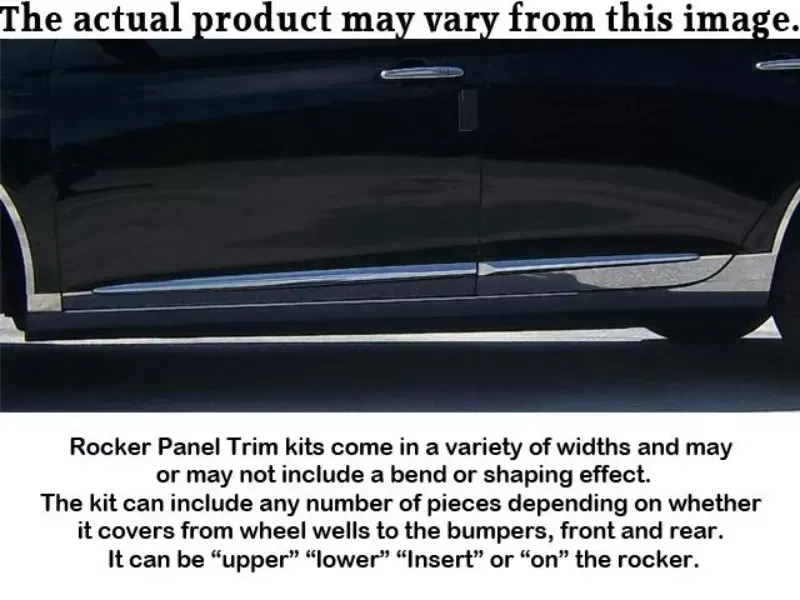 Quality Automotive Accessories 7-Piece Stainless Steel Rocker Panel Trim Full Kit Mercury Villager 3-Door Minivan LS 1993-1998 - TH33630