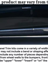 Quality Automotive Accessories 12-Piece Stainless Steel Rocker Panel Trim Full Kit Lincoln Town Car 4-Door Sedan 1991-1994                                     - TH33682 - Image 3