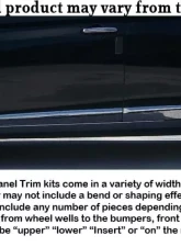 Quality Automotive Accessories 6-Piece Stainless Steel Rocker Panel Trim Lower Kit Chevrolet Monte Carlo 2-Door w/Ground FX 1995-1998                                     - TH35175 - Image 3