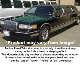 Quality Automotive Accessories 14-Piece Stainless Steel Rocker Panel Trim Full Kit Lincoln Town Car Limousine 70