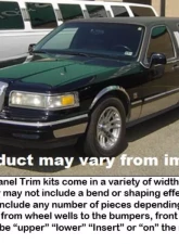 Quality Automotive Accessories 14-Piece Stainless Steel Rocker Panel Trim Full Kit Lincoln Town Car Limousine 70" Stretch 1995-1997                                     - TH35689 - Image 3