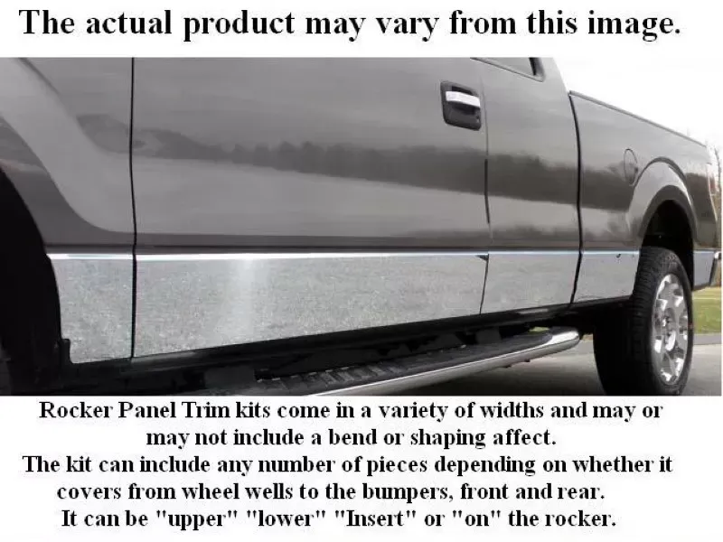 Quality Automotive Accessories 10-Piece Stainless Steel Rocker Panel Trim Lower Kit Ford F-150 2-Door Short Bed 1997-2003 - TH37308
