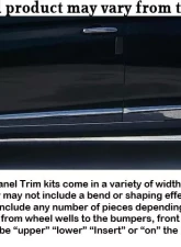 Quality Automotive Accessories 4-Piece Stainless Steel Rocker Panel Trim Insert Kit Cadillac DeVille 4-Door Sedan 2000-2005                                     - TH40240 - Image 3