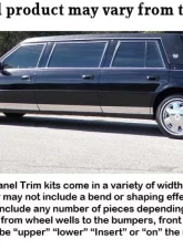 Quality Automotive Accessories 14-Piece Stainless Steel Rocker Panel Trim Lower Kit Cadillac DeVille 6-Door Limousine 60" Stretch 2000-2005                                     - TH40257 - Image 3