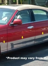 Quality Automotive Accessories 8-Piece Stainless Steel Rocker Panel Trim Upper Kit Lincoln Town Car L model 4-Door L model 2000-2010                                     - TH40689 - Image 3