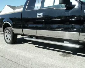 Quality Automotive Accessories 10-Piece Stainless Steel Rocker Panel Trim Lower Kit Ford F-150 4-Door Super Cab 5.5' bed NO Flares 2004-2014