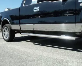 Quality Automotive Accessories 10-Piece Stainless Steel Rocker Panel Trim Lower Kit Ford F-150 4-Door Super Cab 6.5' bed NO Flares 2004-2014