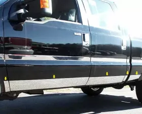 Quality Automotive Accessories 10-Piece Stainless Steel Rocker Panel Trim Lower Kit Ford F-250 & F-350 Super Duty 4-Door Extra Cab Long Bed Dually 2008-2010