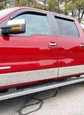 Quality Automotive Accessories 12-Piece Stainless Steel Rocker Panel Trim Lower Kit Ford F-150 4-Door Crew Cab 6.5' bed w/Flares 2009-2014                                     - TH49306 - Image 6