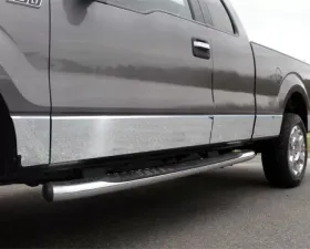 Quality Automotive Accessories 10-Piece Stainless Steel Rocker Panel Trim Lower Kit Ford F-150 4- door Super Cab 8' bed w/Flares 2009-2014