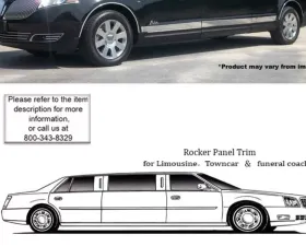 Quality Automotive Accessories 11-Piece Stainless Steel Rocker Panel Trim Upper Kit Lincoln MKT Limousine Royale 5-Door 80