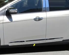 Quality Automotive Accessories 2-Piece Stainless Steel Rocker Panel Trim On the rocker Ford Focus 4-Door Sedan 2015-2018