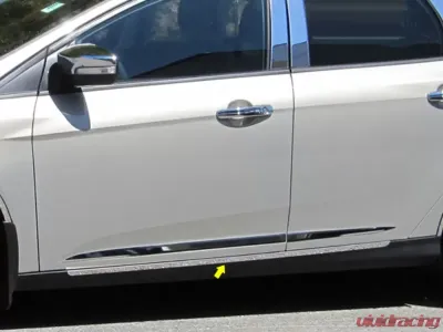 Quality Automotive Accessories 2-Piece Stainless Steel Rocker Panel Trim On the rocker Ford Focus 4-Door Sedan 2015-2018 - TH55346