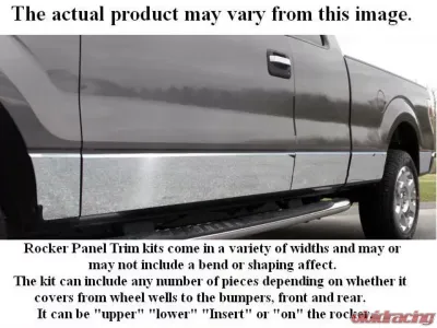 Quality Automotive Accessories 12-Piece Stainless Steel Rocker Panel Trim Full Kit Nissan D21 Hardbody King Cab 1987-1995 - TH87514