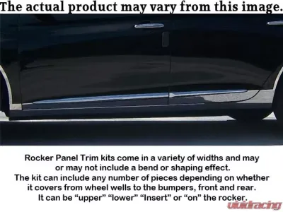 Quality Automotive Accessories 10-Piece Stainless Steel Rocker Panel Trim Full Kit Nissan Stanza 4-Door Sedan 1990-1992 - TH90535