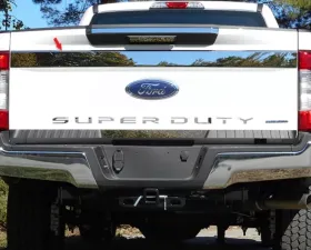 Quality Automotive Accessories 1-Piece Stainless Steel Tailgate Accent Trim Ford F-250 & F-350 Super Duty 2-Door 4-Door Regular Cab 8' Bed 2017-2019